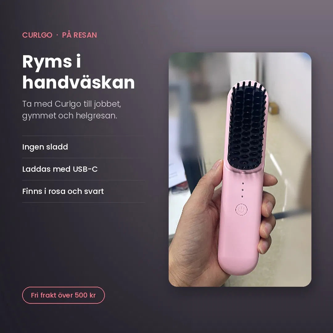 Curlgo – trådlös plattång & locktång 2-i-1